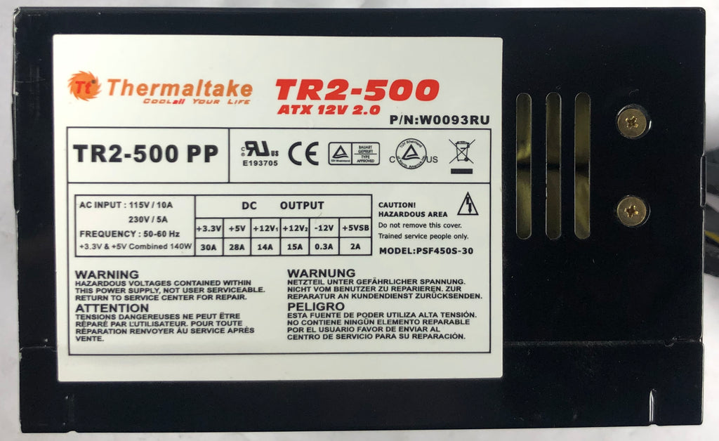 Thermaltake Alimentation PC TR2 S 500W - 80PLUS - La Poste