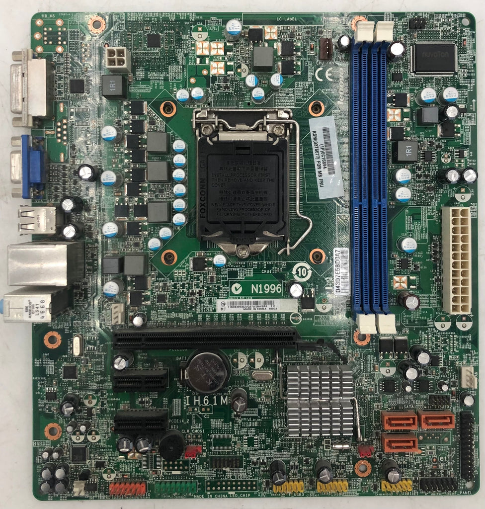 Lenovo ThinkCentre Edge 72 Desktop IH61M Motherboard- 03T6677