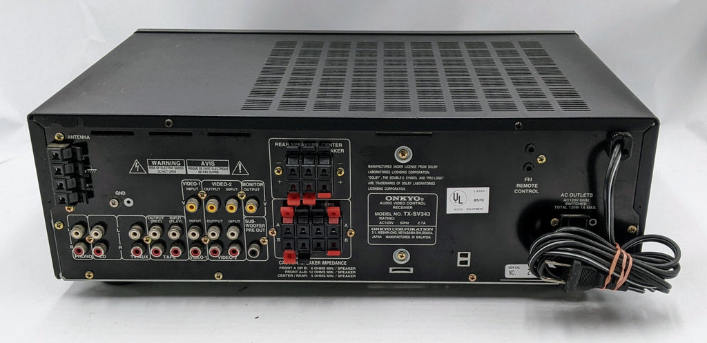 Onkyo TX-SV343 Audio Video Receiver