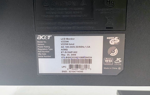 Acer V223W BMD 22 popular