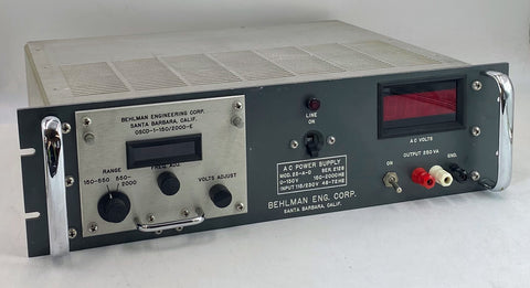 Behlman AC Power Supply 25-A-D w/ OSCD-1-150/2000-E Modulator