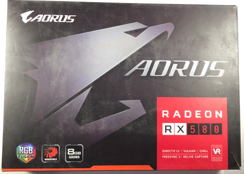 Gigabyte Aorus Radeon RX 580 8GB GDDR5 PCI-E Graphics Card- GV