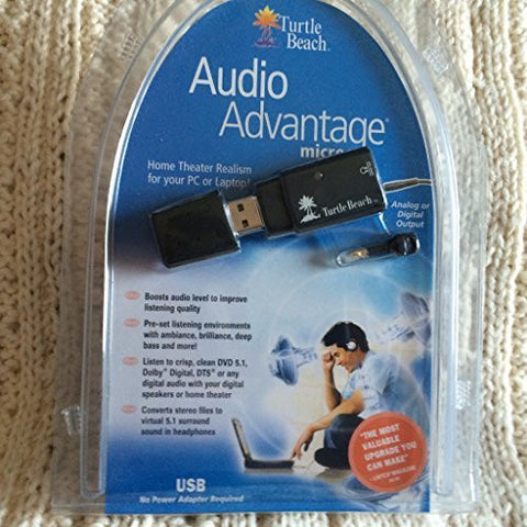 Turtle Beach Audio Advantage Micro Virtual 5.1 Surround Channels USB Interface Sound Card