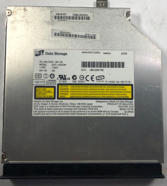 Toshiba Satellite M35X Laptop GCC-4243N CD-RW/ DVD Drive- K000015800