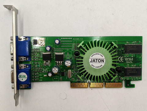 Jaton 3D Force Mx4000 Twin 64MB DDR AGP Graphics Card- 3DFMX4000Twin