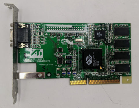 ATI 3D Rage Pro Turbo 8MB AGP Graphics Card- 109-49800-11